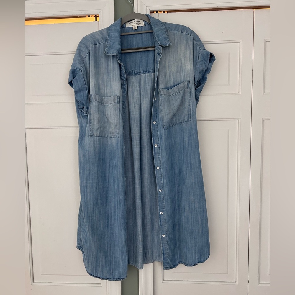 Cloth & Stone Button-Up Dress/cover up